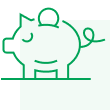 Icon illustration of a piggy bank