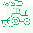 Icon illustration of a tractor